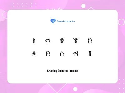 Greeting Gestures Icon Set branding design free icons icon illustration logo ui vector vector logo web