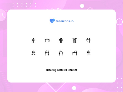 Greeting Gestures Icon Set branding design free icons icon illustration logo ui vector vector logo web