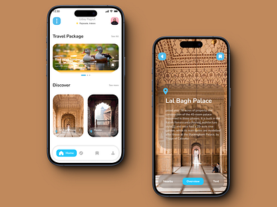 Travel Guide App For Indore asthetic branding graphic design logo minimal motion graphics simple ui