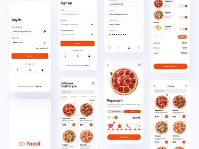 Foodi - Mobile Delivery App app branding concept delivery food mobile ui ux