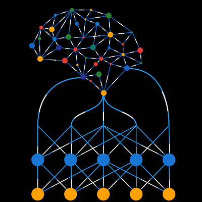 Cloud Brain Learning ai future technology graphic design illustration link conections machine learning neural network