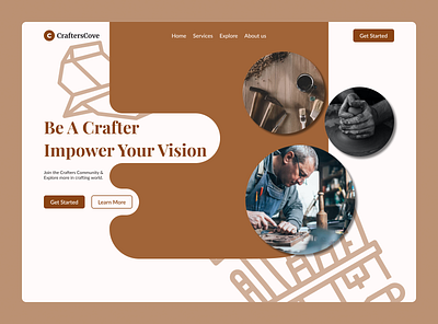 CraftersCove Hero Section design hero hero section landing page ui uiux uiux gesign