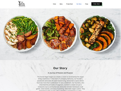 The Social Vegan - Restaurant Website landing page restaurant website website wix wix website