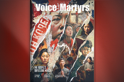 January 2024 Voice of the Martyrs Magazine Cover artwork design graphic design illustrator indesign magazine photoshop