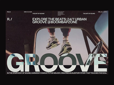 Groove animation brand branding desig grid layout music typography
