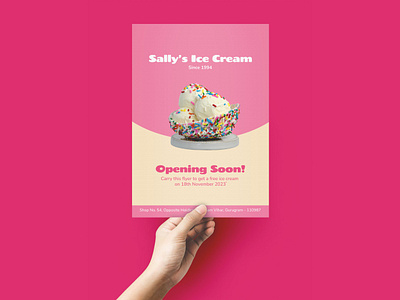 Flyer Design daily challenge design flyer flyer design flyer mockup graphic design ice cream ice cream flyer ice cream shop mockup