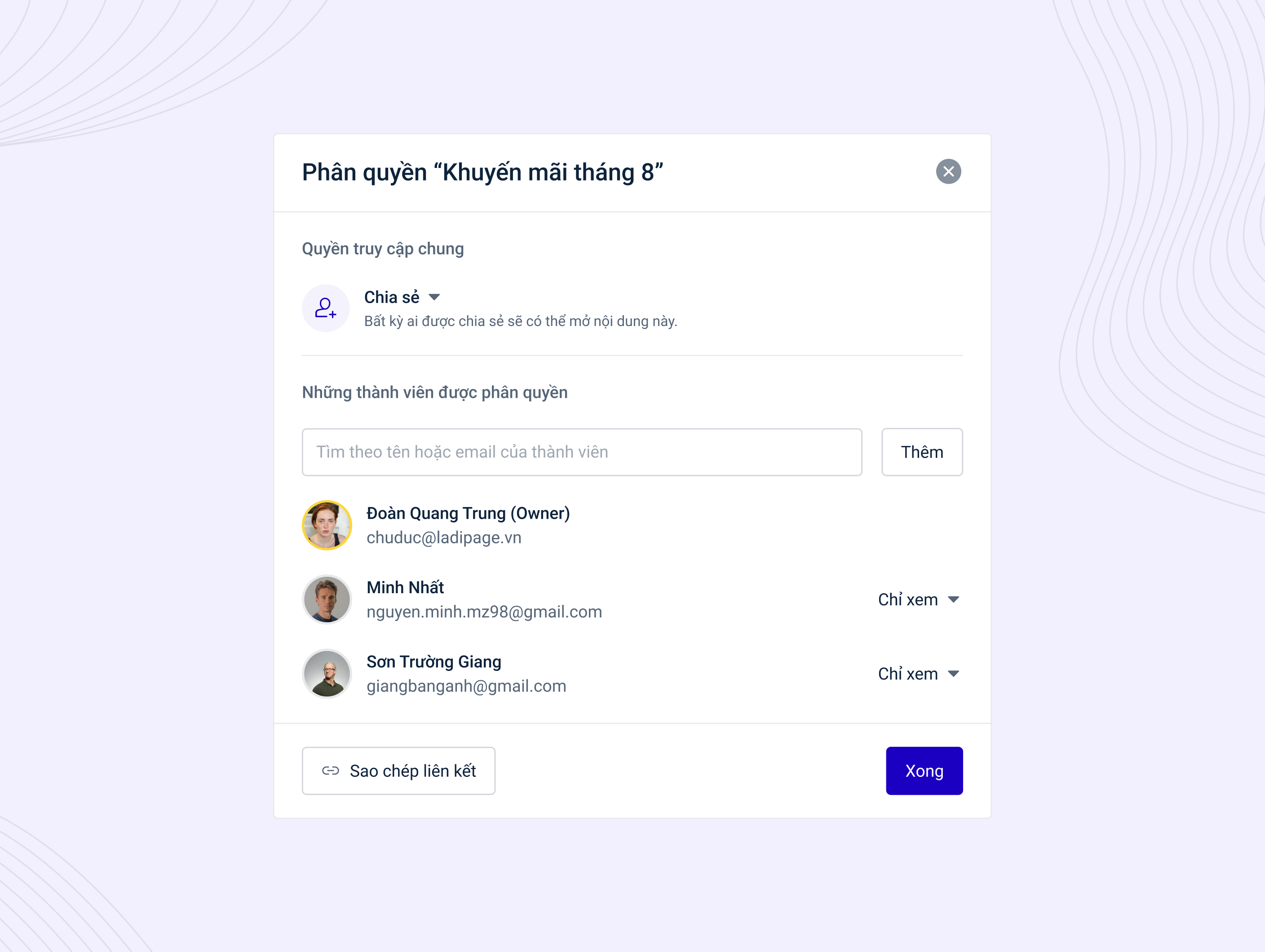 LadiFlow - Access Management access crm modal permission ui