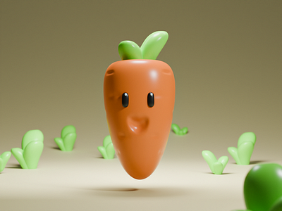 Baby Carrot 🥕 3d animation babe baby blander filling life loking story ui