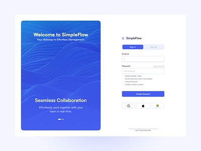 Login Page app blue blue ui design digital design forgot password interface login login page ui logo page product design registration ui sign up simple ui sso login ui ux