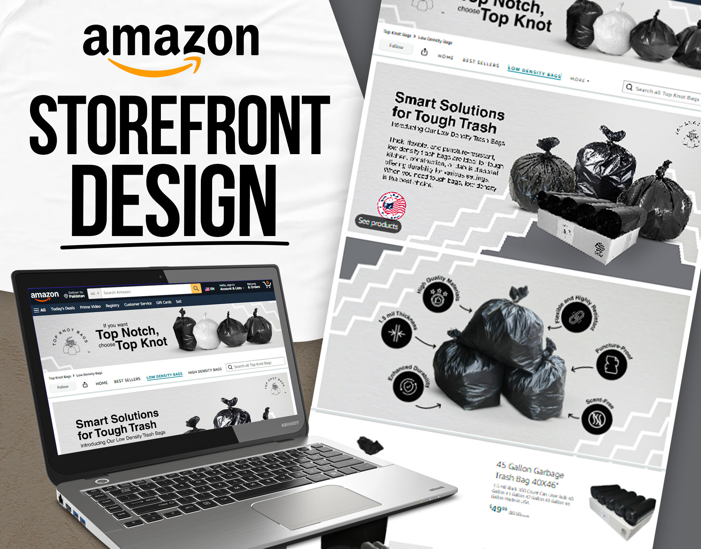 Amazon Storefront - Garbage Bag amazon amazondesigns amazonstorefront branding design graphic design graphicdesign illustration listingimages logo photoshop storefront storefrontdesign