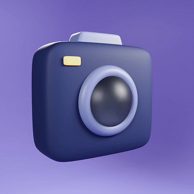 3D | Camera icon 3d 3d icon abstract animated icon animation b3d blender blender3d branding design icon illustration ui