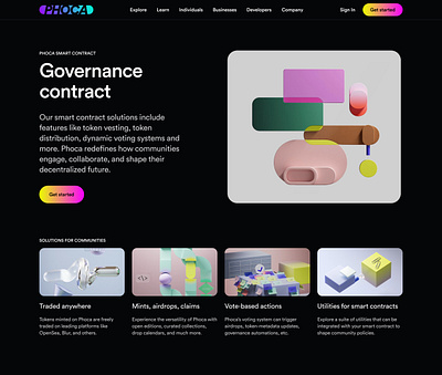 Phoca - use case page blockchain design figma product design ui ux web design web3