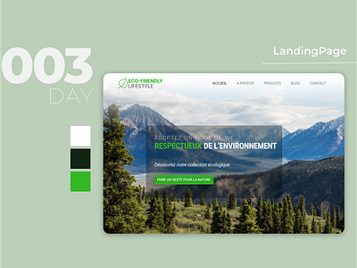 #DAILYUI 003 - Landing Page dailyui dailyui 003 ecology homepage landing page landscape nature webdesign