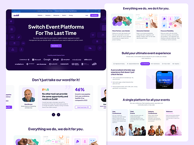 Zuddl - Event Platform Search Ends Here | Website Design b2b saas branding events homepage illustration landing page marketing platform product saas software tech ui ux website
