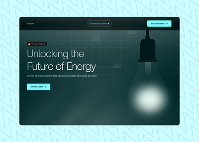 Faraday Waitlist clean design energy figma landing page ui waitlist