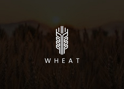 Wheat logo plant