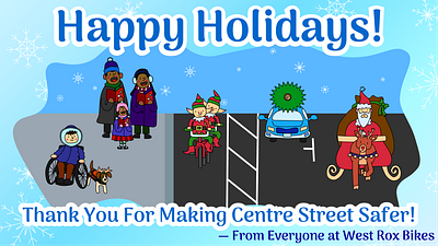 Safer Streets Holiday Card card digital art holiday illustration