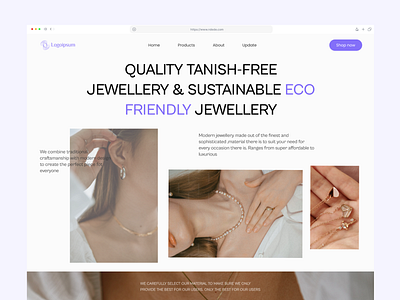 Jewellery Landing page landing page ui