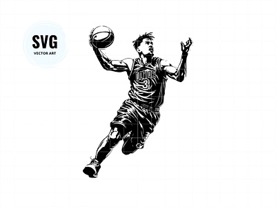 Basketball Player basketball player decal basketball player svg logo svg vector art vector drawing