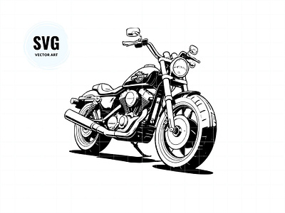 Cruiser Bike clipart cruiser bike svg logo motorbike clipart motorcycle vector drawing