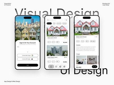 Real Estate App Concept app application concept design graphic design home house real estate real estate app ui ui design uiux visual design