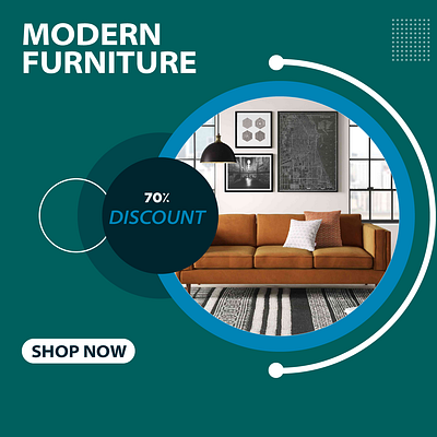 Modern Furniture Poster Design branding design furniture graphic design illustration logo motion graphics poster design ui ux