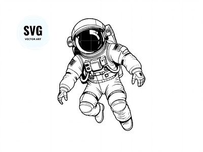 Space Man astronaut svg astronaut vector drawing kosmonot decal space man clipart vector art