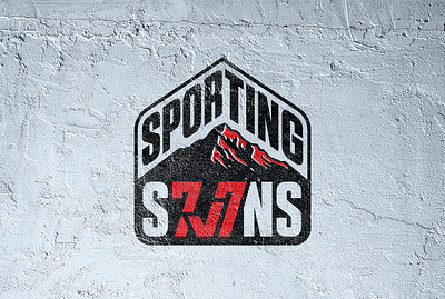 Sporting S7v7ns camping hiking lettering logo mountain outdoor peak sports textlogo typography