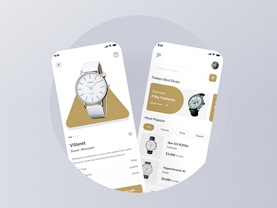 Watch E-Commerce App app design design e commerce figma minimal design ui watch