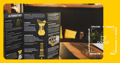 Coffee guide designed for Powoli Cafe adobeillustartor booklet coffee coffeeguide coffeeillustration coffeeshop guide illustration lefleat specialitycoffee