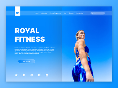 Royal Fitness Website Loading Page figma fitness ui ux website
