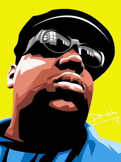 Notorious B.i.g branding cartoon illustration vector art vector illustration vector portrait