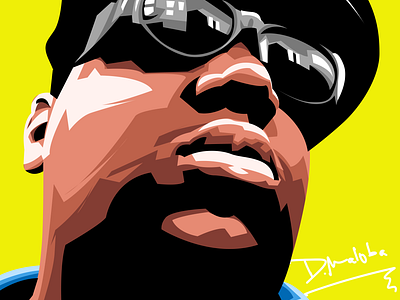 Notorious B.i.g branding cartoon illustration vector art vector illustration vector portrait