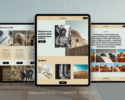 Squarespace 7.1 template, Photography Website Template build a website
