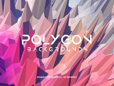 Gradient Sharp Polygon Backgrounds 3d 3d render 3d rendering abstract acute background blur bright futuristic gradient illustration low low poly poly polygon polygonal sharp surface wallpaper