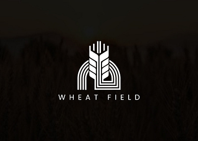 Wheat field logo symbol