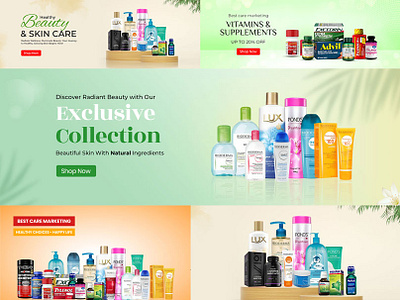 Skincare Product - Web Banner Design banner branding creative design design facebook post design graphic design health and beauty mahim ahmed ruhul minimal design skincare skincare banner social media design web bvanner