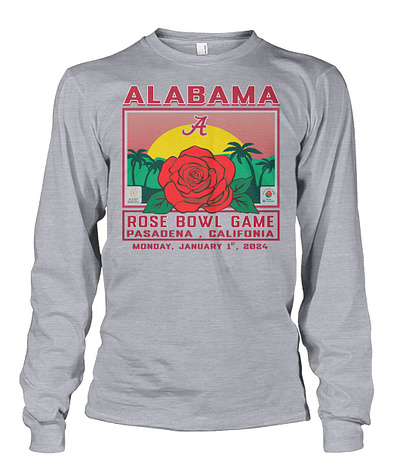 Alabama Crimson Tide Rose Bowl Game 2024 Long Sleeve alabama crimson tide hoodie long sleeve rose bowl game 2024 shirt sweatshirt t shirt womens crew tee