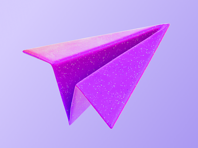 Daily renders 3d c4d illustration message objects paperplane purple rainbow redshift video