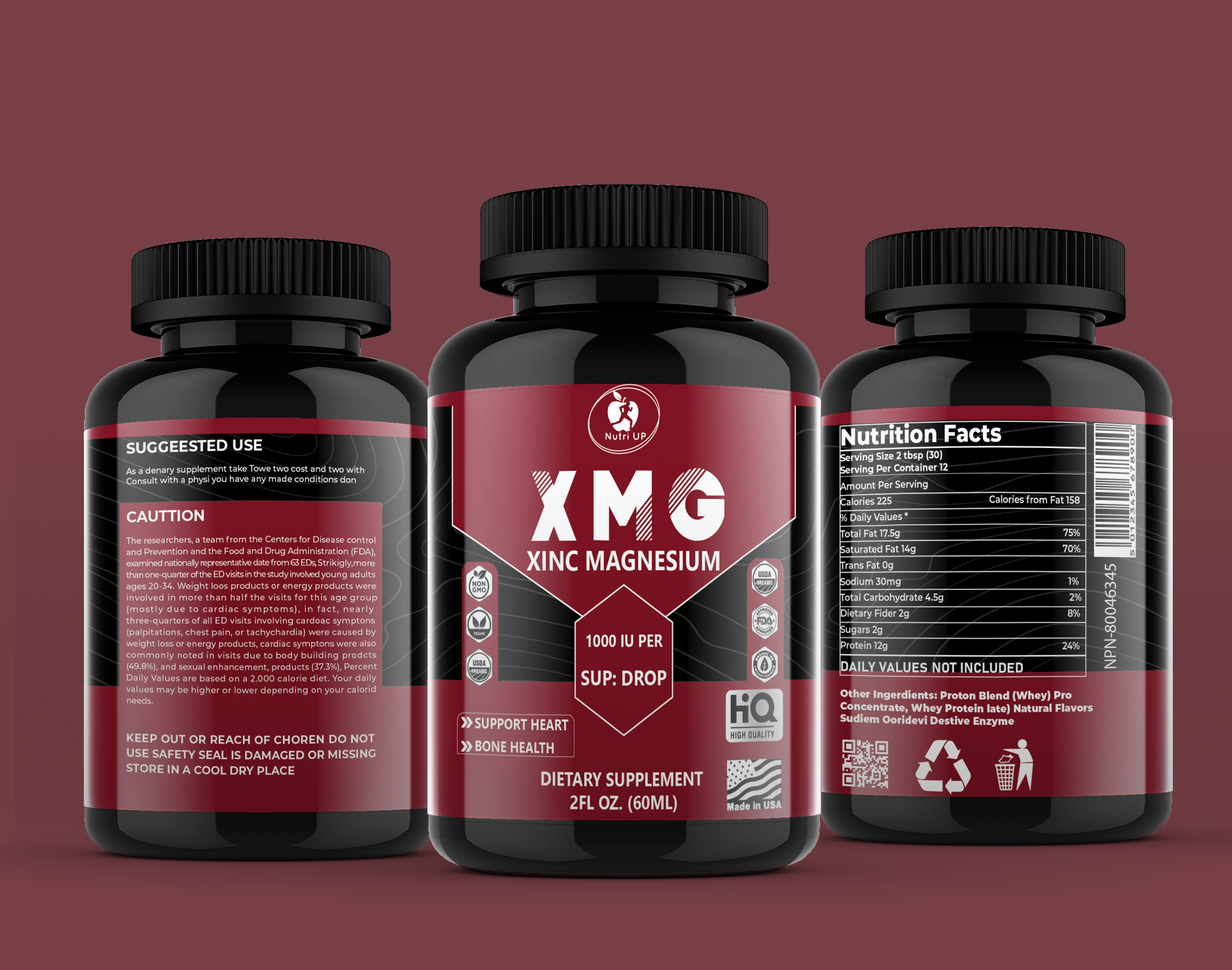 Example of Premium Supplement Product Label Design
