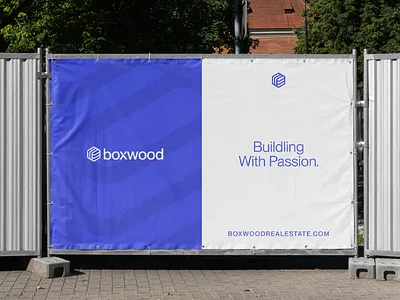 Boxwood Real Estate Signage brand collateral brand identity branding construction graphic design logo real estate signage