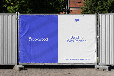 Boxwood Real Estate Signage brand collateral brand identity branding construction graphic design logo real estate signage