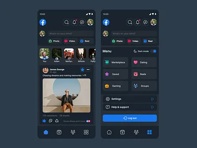 Facebook Mobile UI Redesign app design facebook mobile social ui