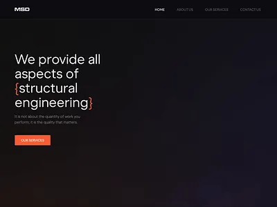 Modern Structural Design Website animation design develop engineering illustration mobile product responsive ui ux web web design webflow