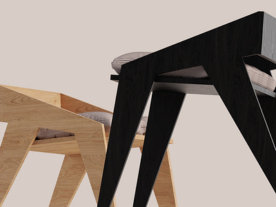 Eames Molded Plywood Lounge Chair Wood Base 3d c4d keyshot maxon render