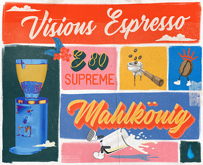 Mahlkonig + Visions Espresso - Digital Ad collage digital design graphic design illustration marketing social media