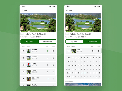 Daily UI 019 - Leaderboard 019 app branding dailyui design figma first golf golfcourse graphic design green icon illustration leaderboard logo rank scoreboard ui ux