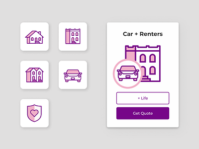 Insurance Icons branding illustration ui design ux design