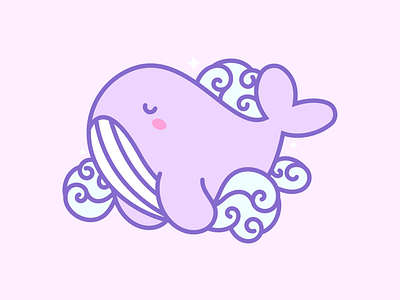 whale animal cartoon character cute fish illustration whale