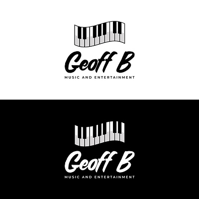 PIANO FLOW LOGO (GEOFF B CONTEST WINNER) initial logo musician piano